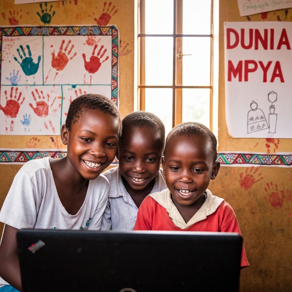 Children experiencing technology for the first time